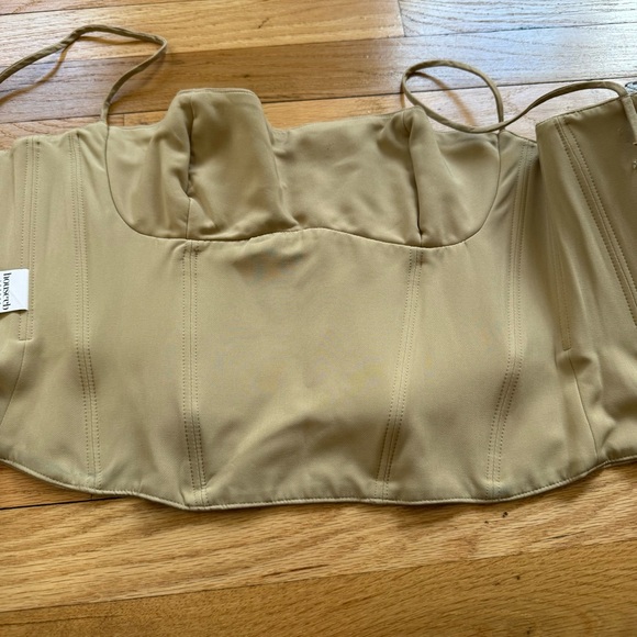 House Of CB Audette Structured Cotton Twill Corset Top - Picture 5 of 5